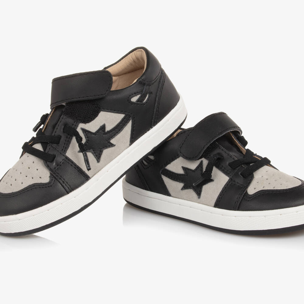Old Soles-Boys Monochrome Leather Trainers | Childrensalon Outlet