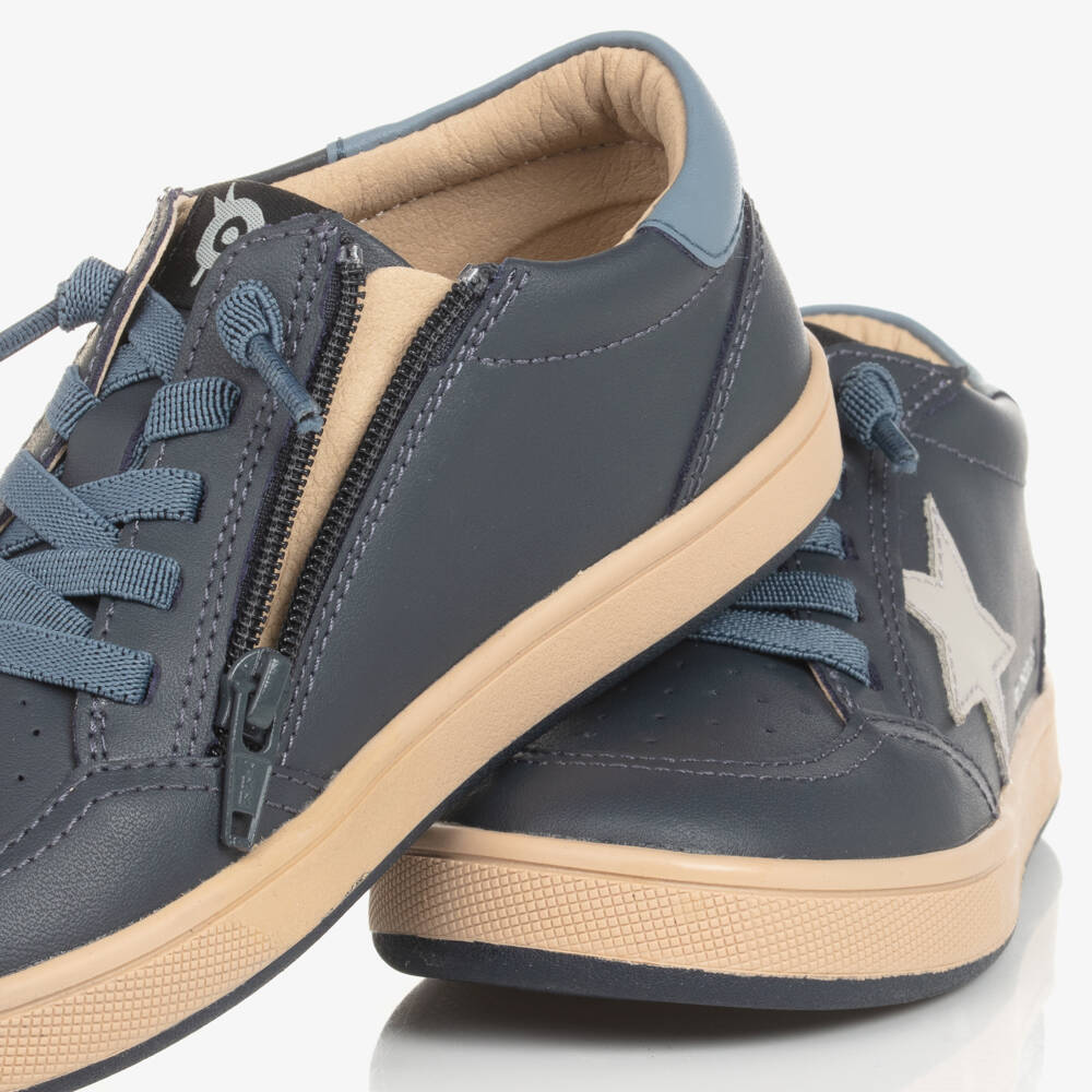 أولد سولز-حذاء رياضي بطبعة نجمة جلد لون كحلي | Childrensalon Outlet