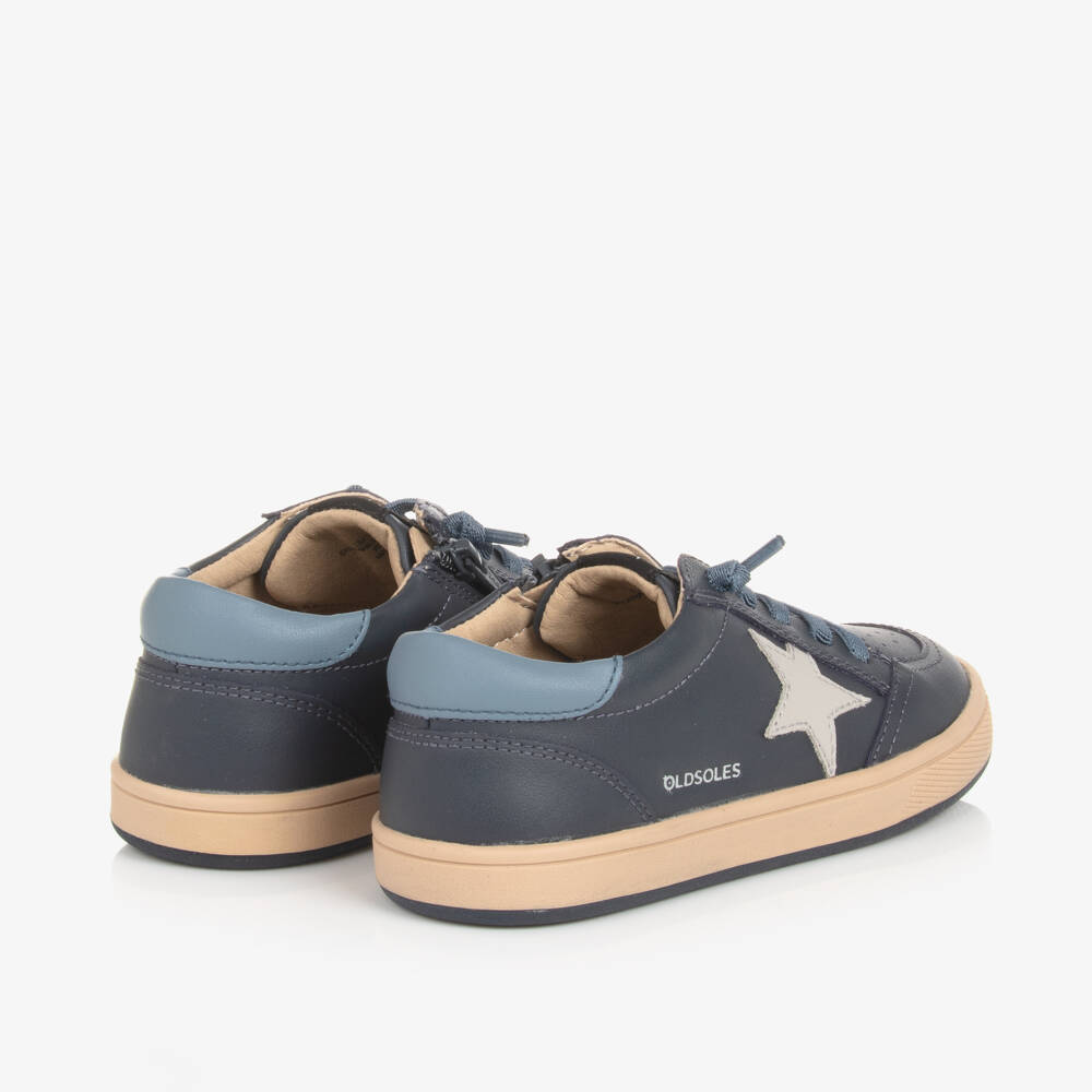 أولد سولز-حذاء رياضي بطبعة نجمة جلد لون كحلي | Childrensalon Outlet