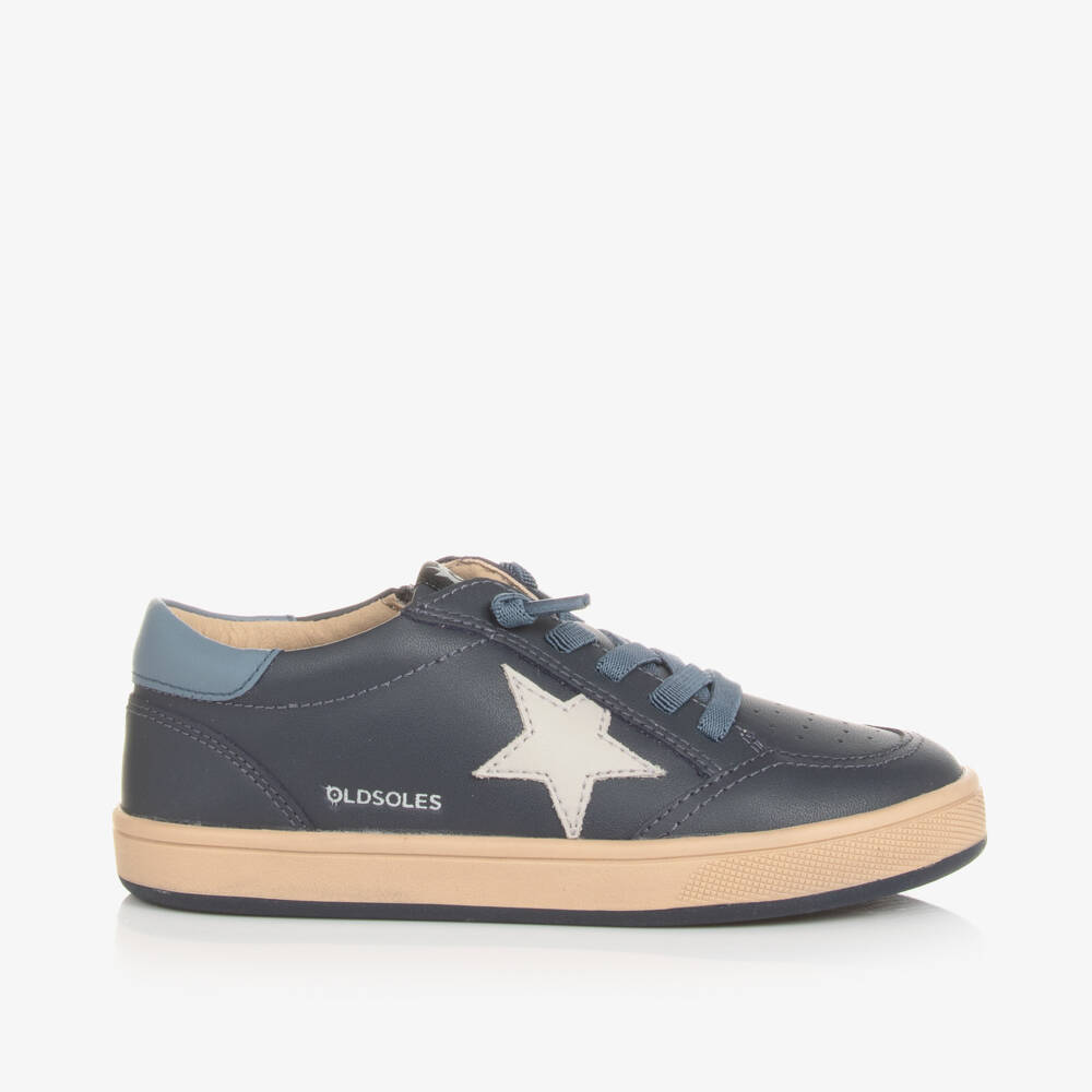 أولد سولز-حذاء رياضي بطبعة نجمة جلد لون كحلي | Childrensalon Outlet