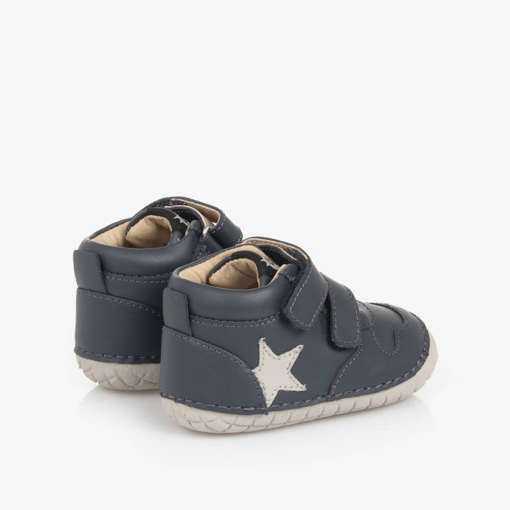 Old Soles-Синие кожаные первые туфли для мальчиков | Childrensalon Outlet