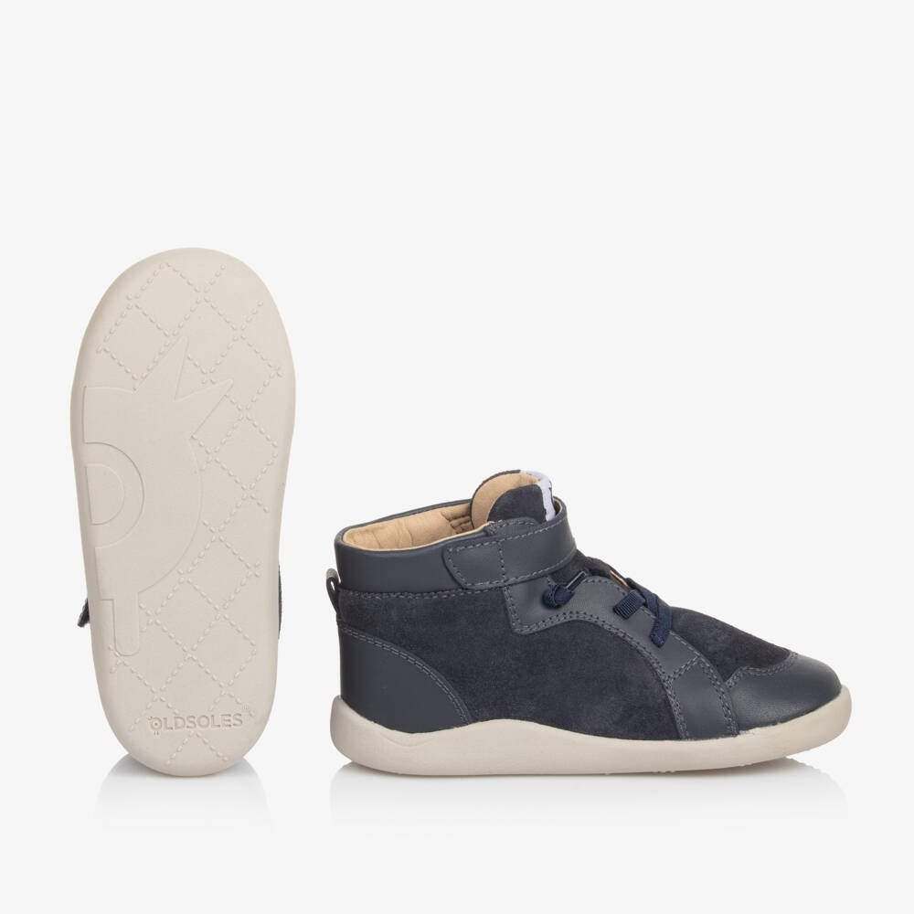 أولد سولز-حذاء رياضي بكاحل عالي جلد شامواه لون كحلي | Childrensalon Outlet