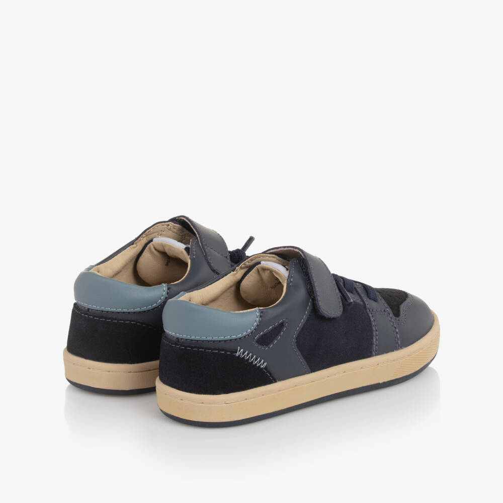 Old Soles-Boys Navy Suede Lace Trainers | Childrensalon Outlet