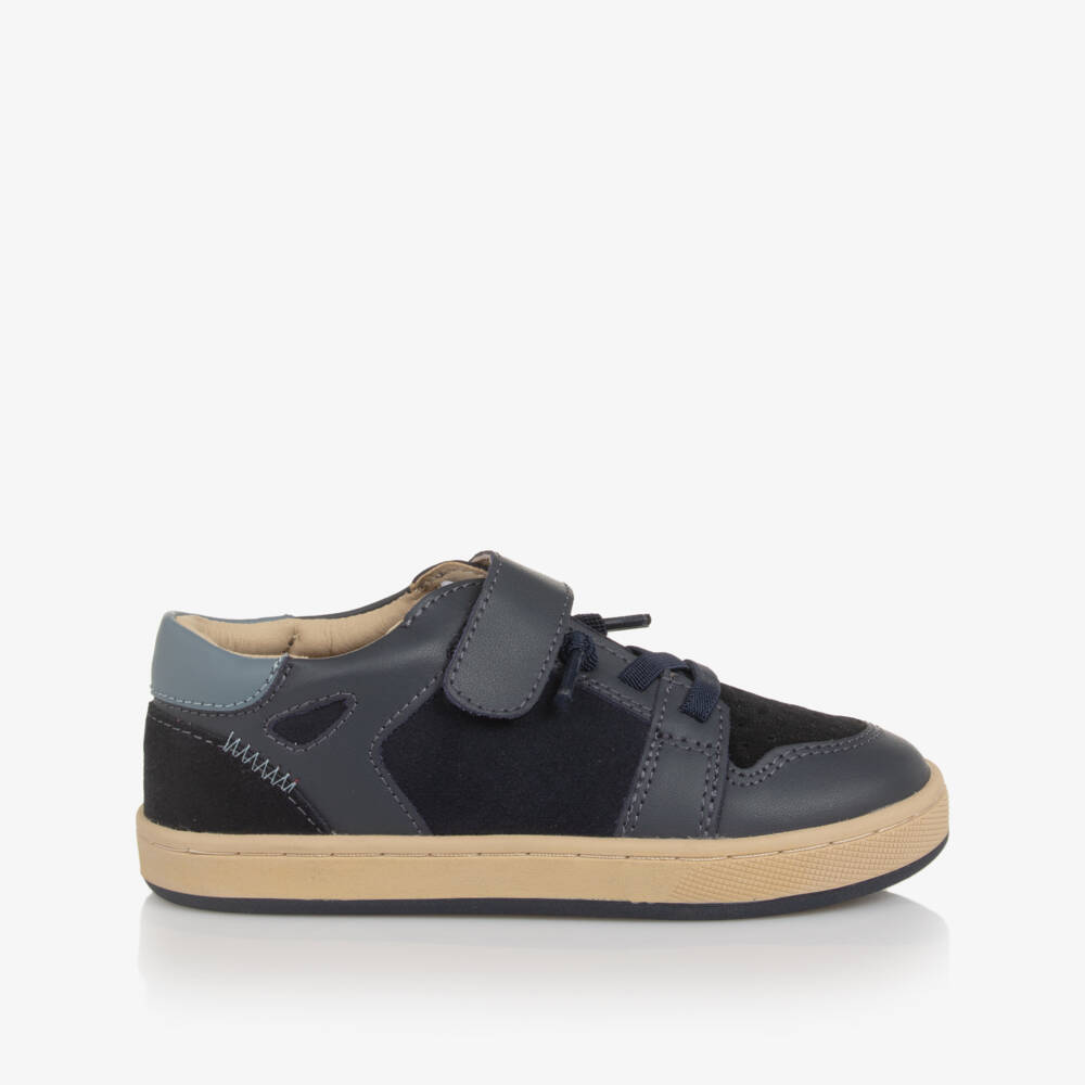 Old Soles-Boys Navy Suede Lace Trainers | Childrensalon Outlet