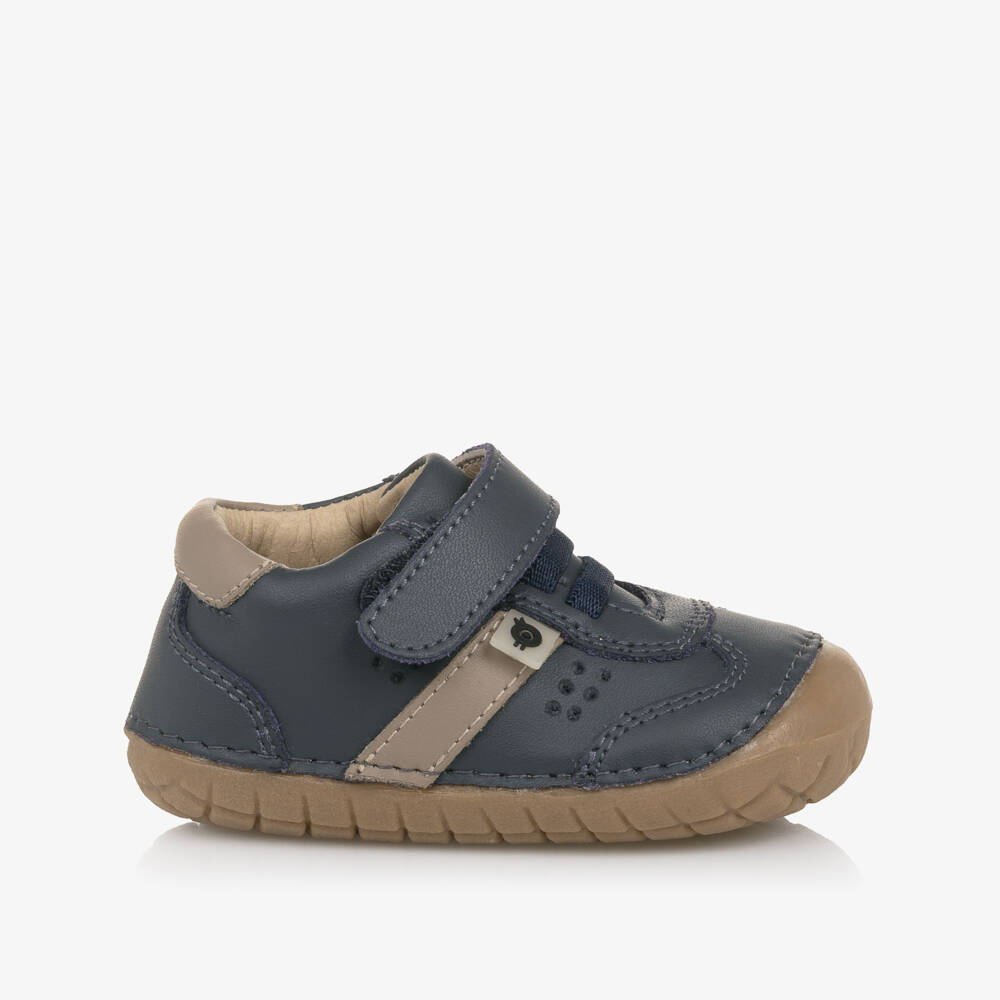 Old Soles-Boys Navy Tan Early Walkers | Childrensalon Outlet