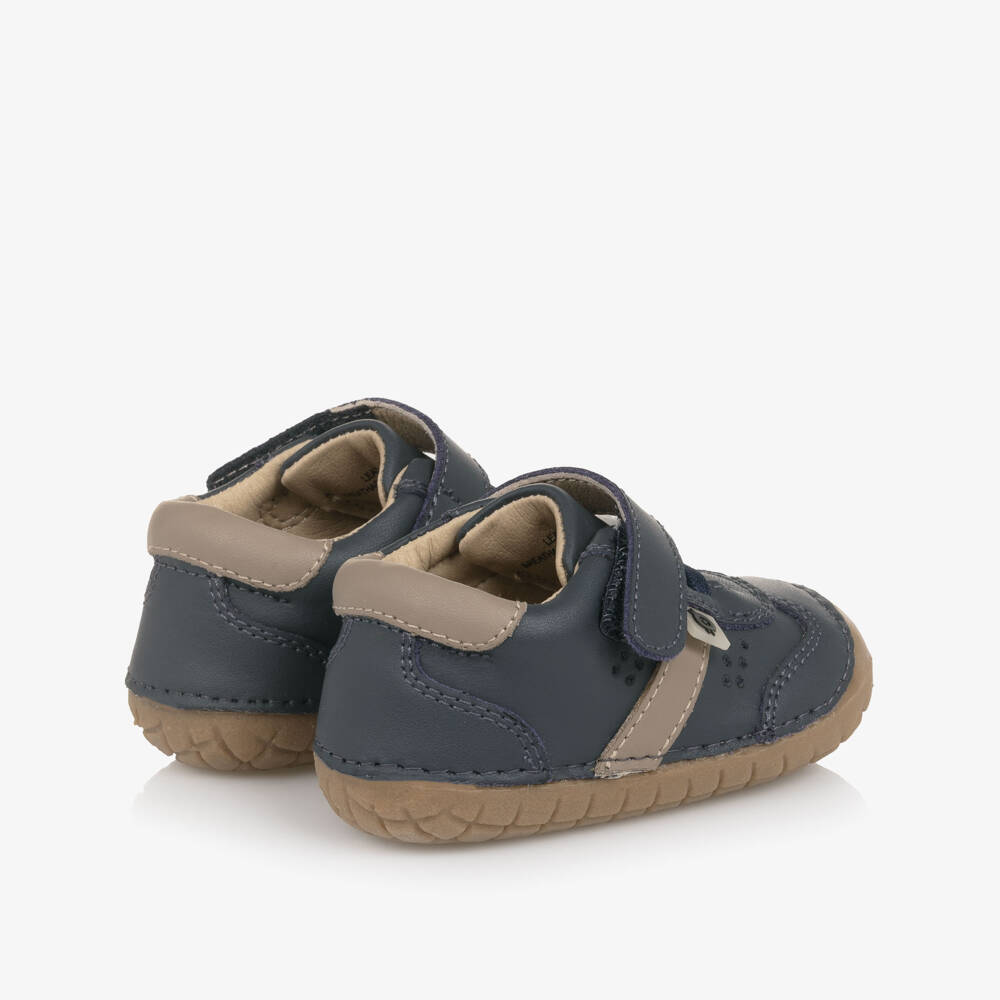 Old Soles-Boys Navy Tan Early Walkers | Childrensalon Outlet