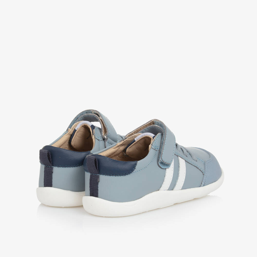 Old Soles-Boys Sky Blue Leather Step Shoes | Childrensalon Outlet