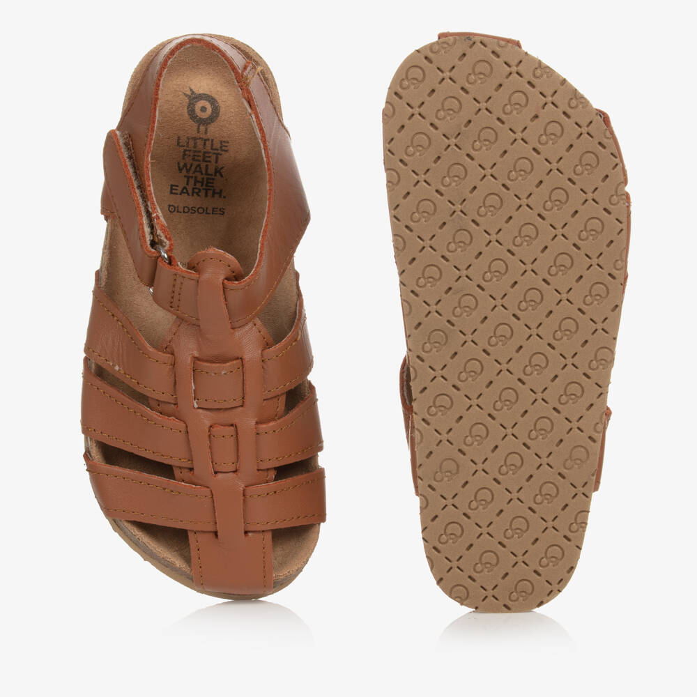 Old Soles-Кожаные сандалии для мальчиков цвета загара | Childrensalon Outlet