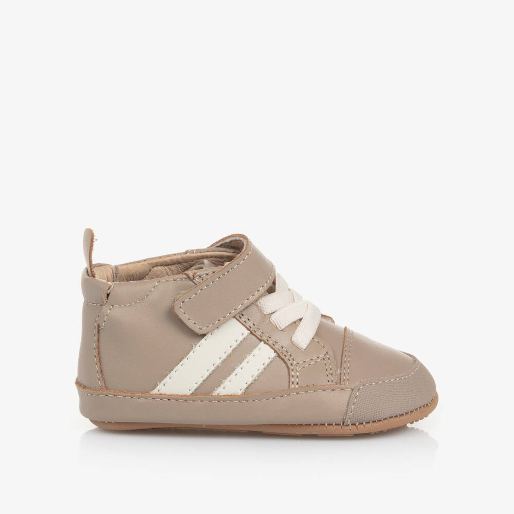 Old Soles-Boys Tan Leather First Steps Shoes | Childrensalon Outlet