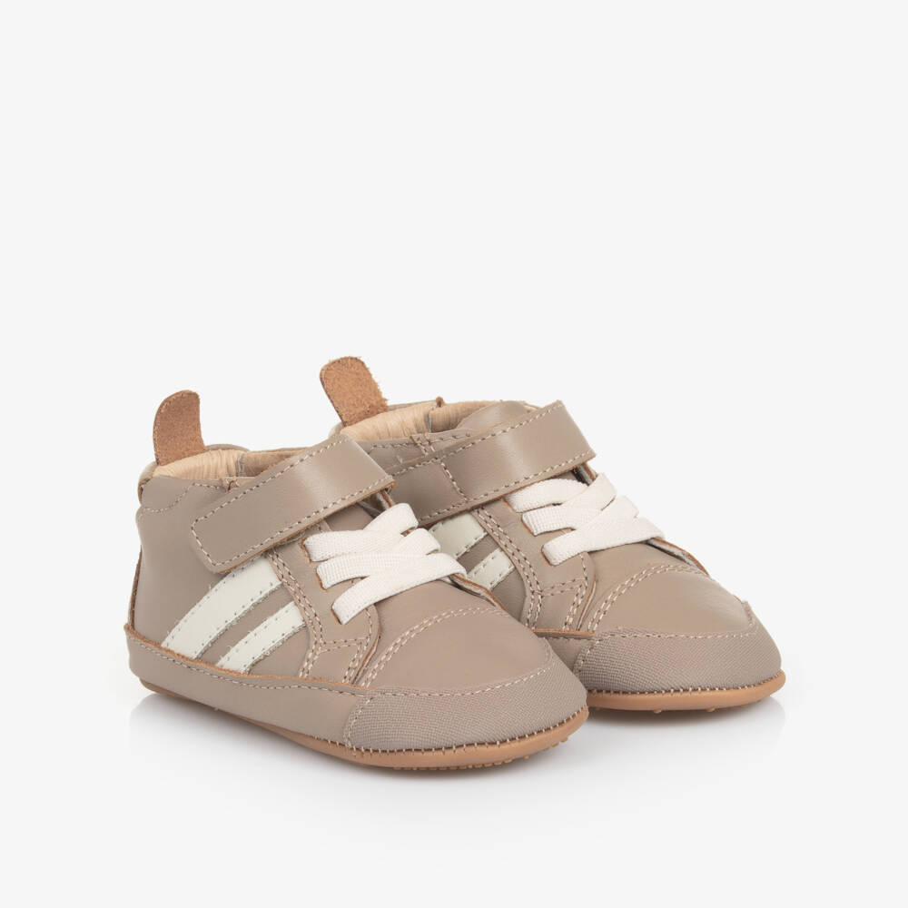 Old Soles-Boys Tan Leather First Steps Shoes | Childrensalon Outlet