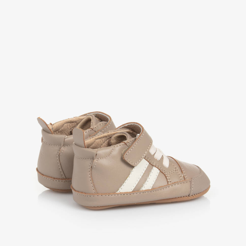 Old Soles-Boys Tan Leather First Steps Shoes | Childrensalon Outlet