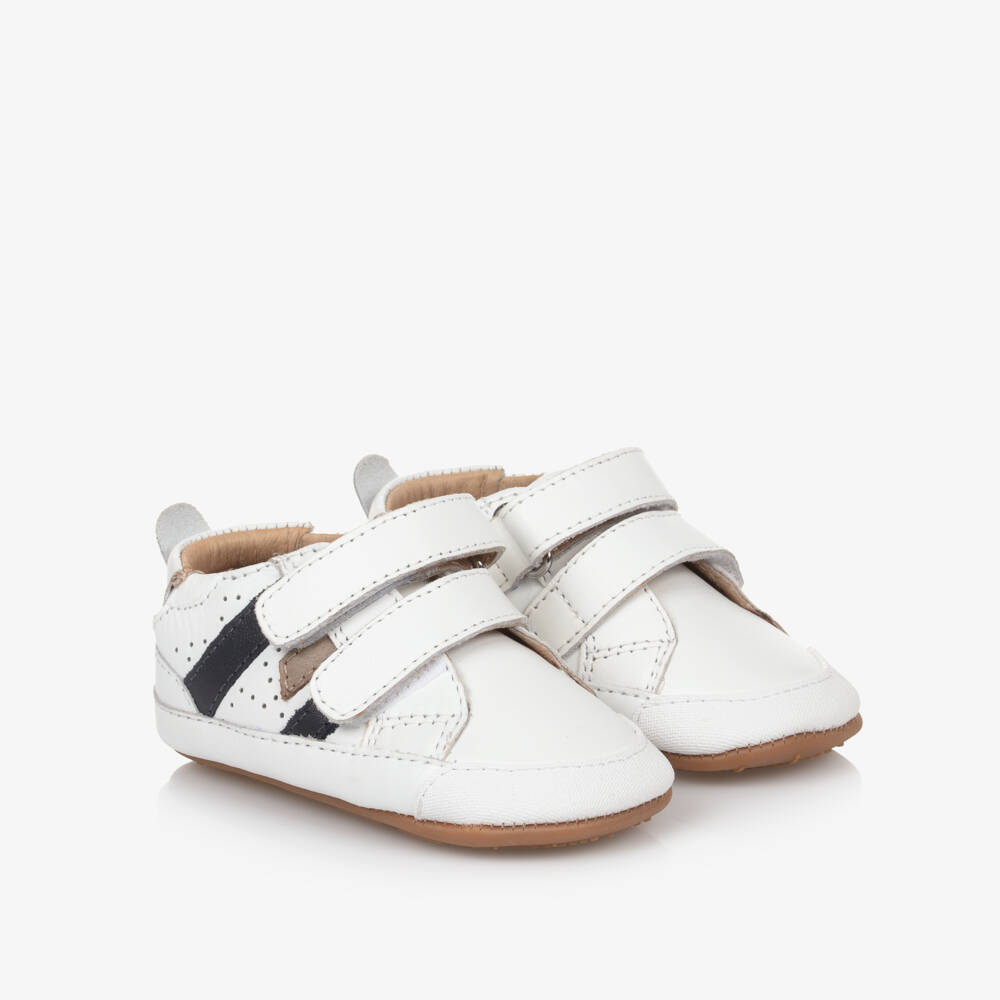 Old Soles-حذاء رياضي جلد لون أبيض لمرحلة بدء المشي للأطفال | Childrensalon Outlet