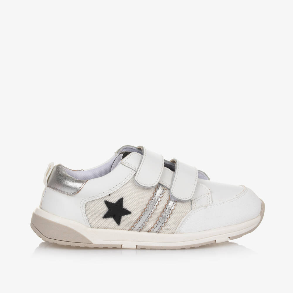 Old Soles-Boys White Leather Mesh Trainers | Childrensalon Outlet