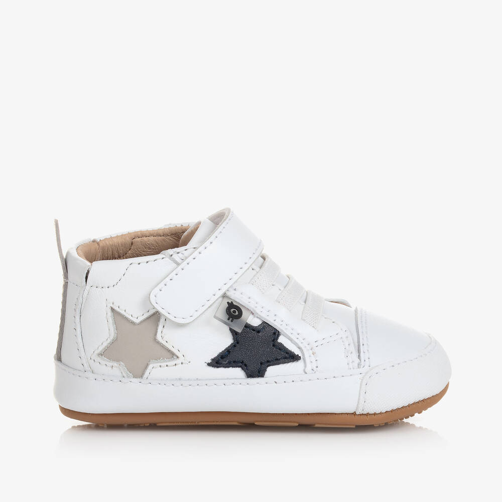 White leather star trainers clearance