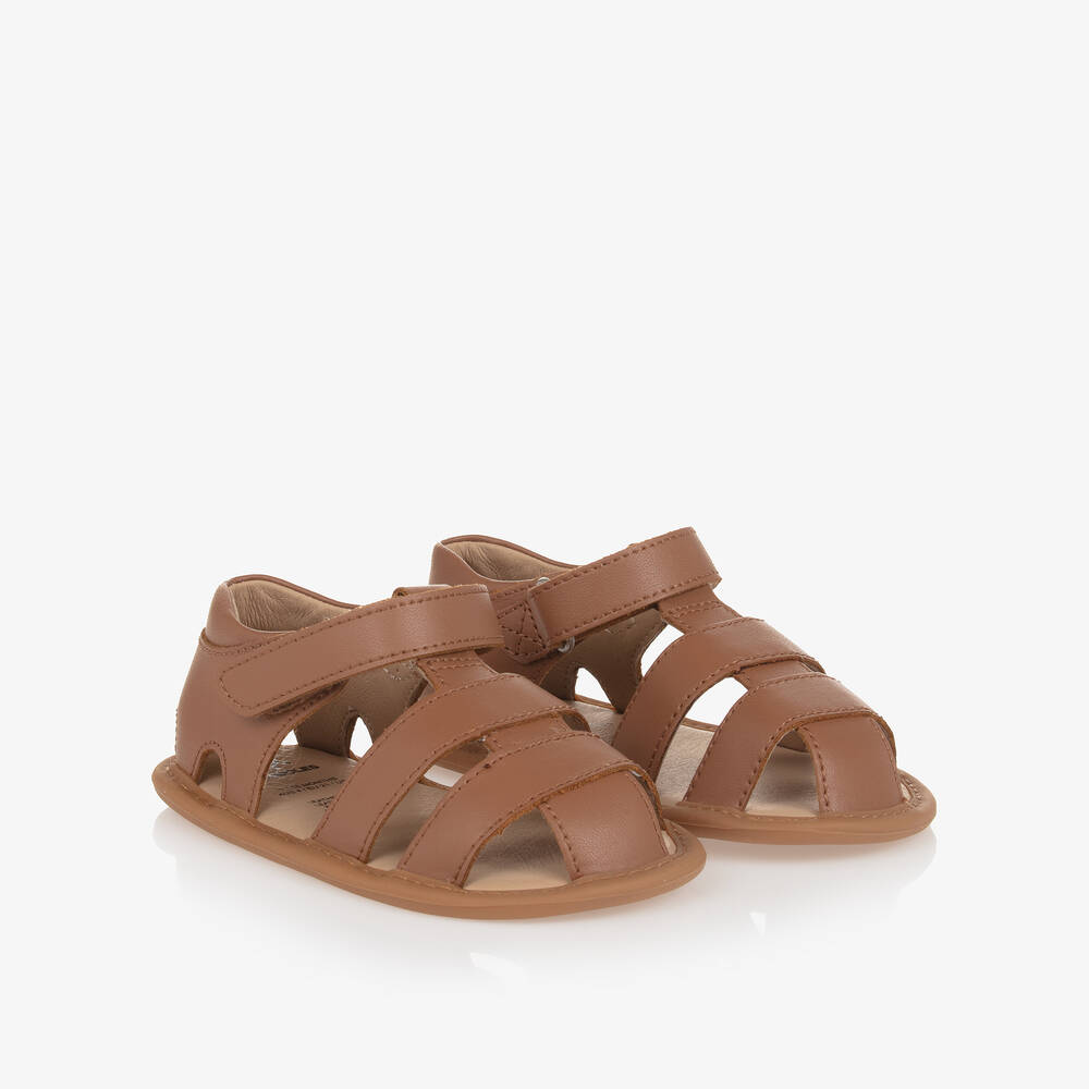 Old Soles-Brown Leather First Walker Sandals | Childrensalon Outlet