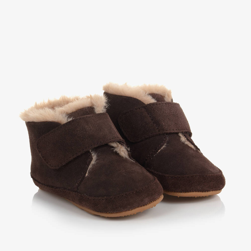 Old Soles - Dark Brown Leather First Walker Boots | Childrensalon