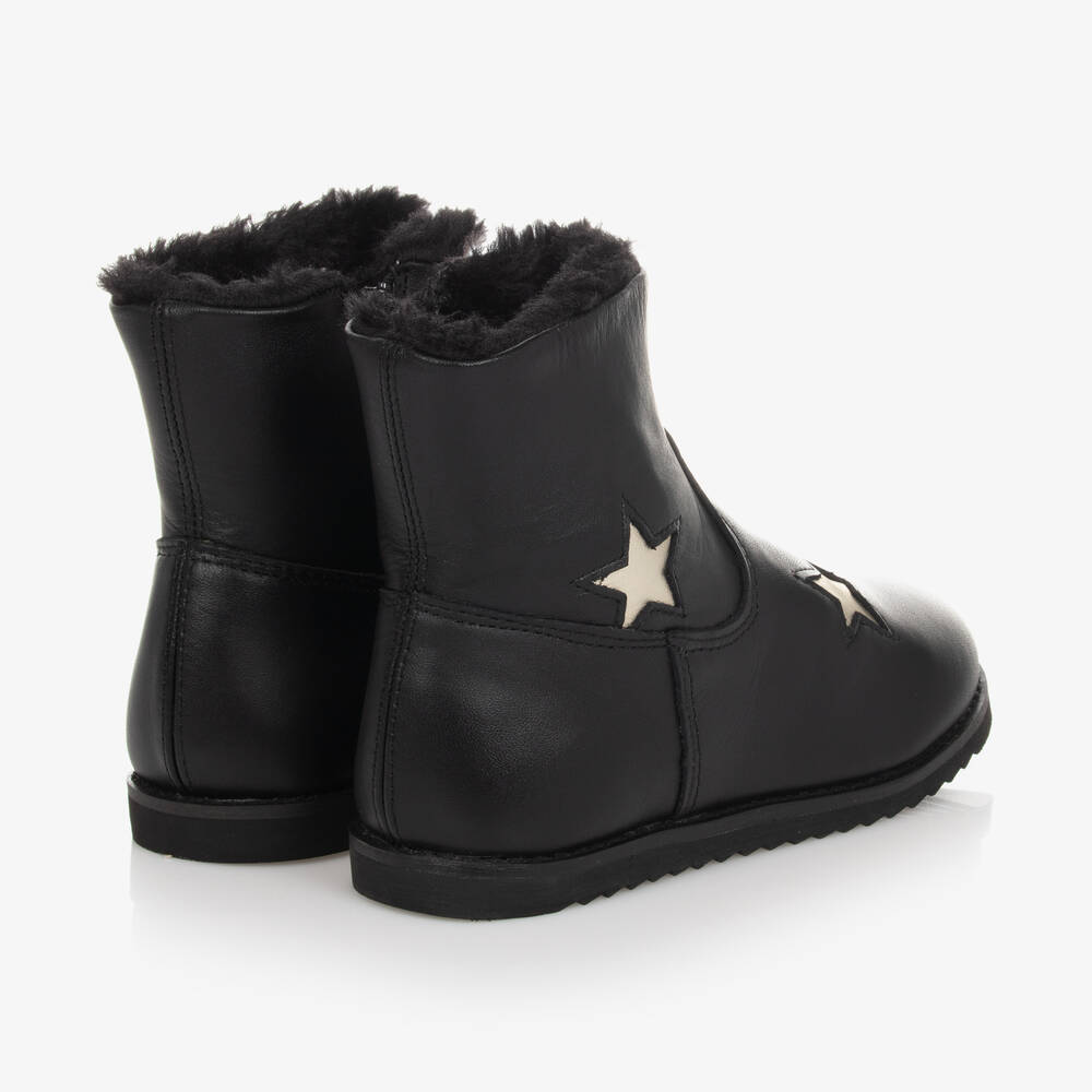 Old Soles-Черные кожаные ботинки для девочек | Childrensalon Outlet