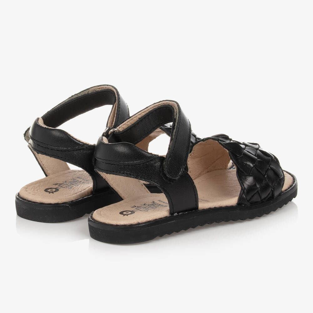 Old Soles-صندل جلد لون أسود للبنات | Childrensalon Outlet