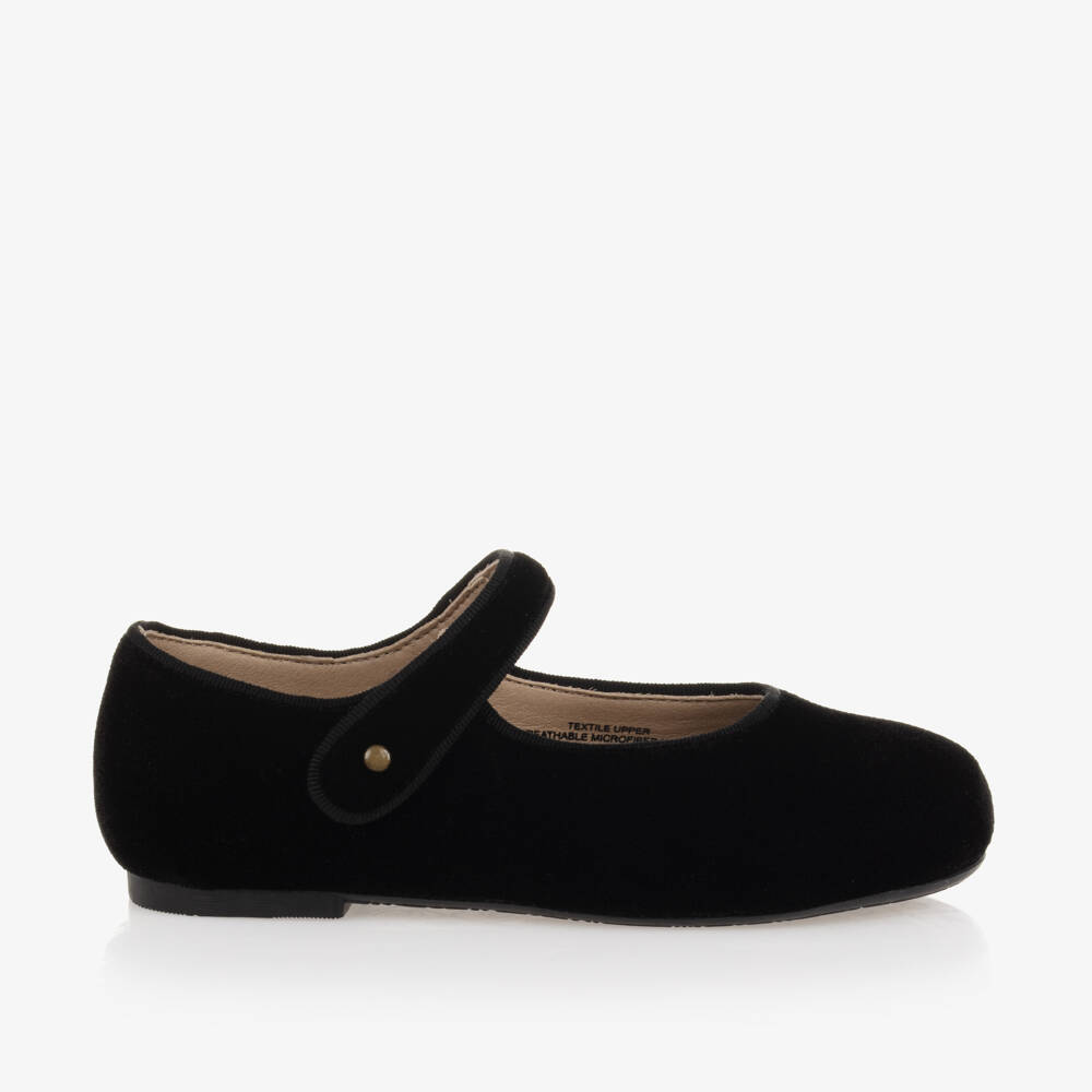 Old Soles-Girls Black Velvet Pumps | Childrensalon Outlet