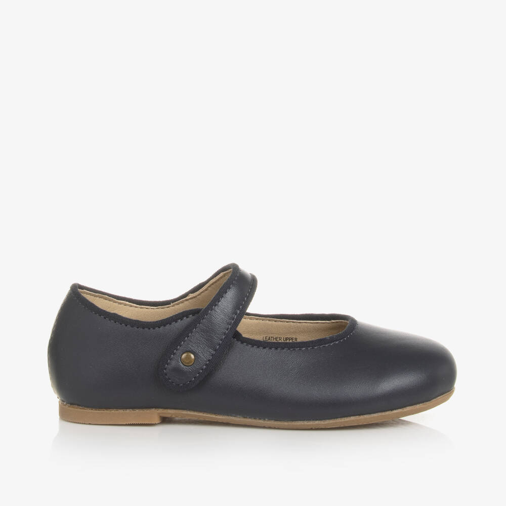 Old Soles-Girls Blue Leather Ballet Flats | Childrensalon Outlet