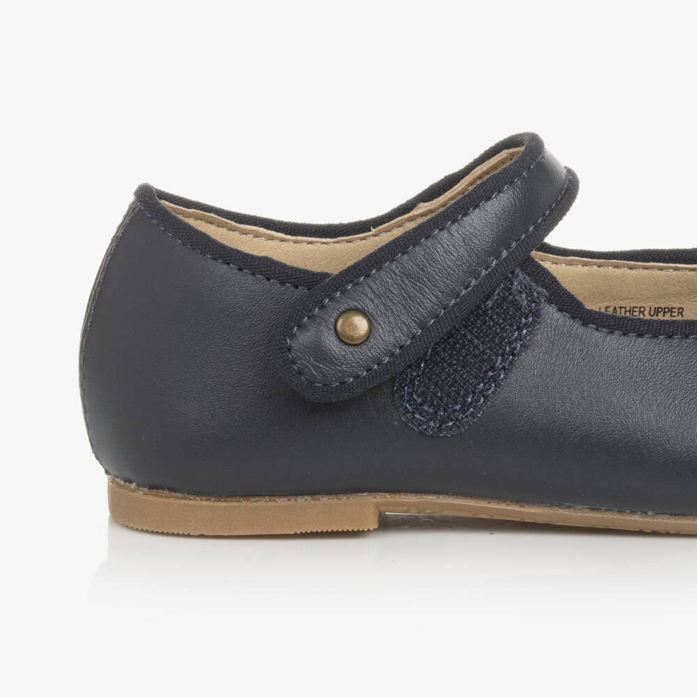 Old Soles-Girls Blue Leather Ballet Flats | Childrensalon Outlet