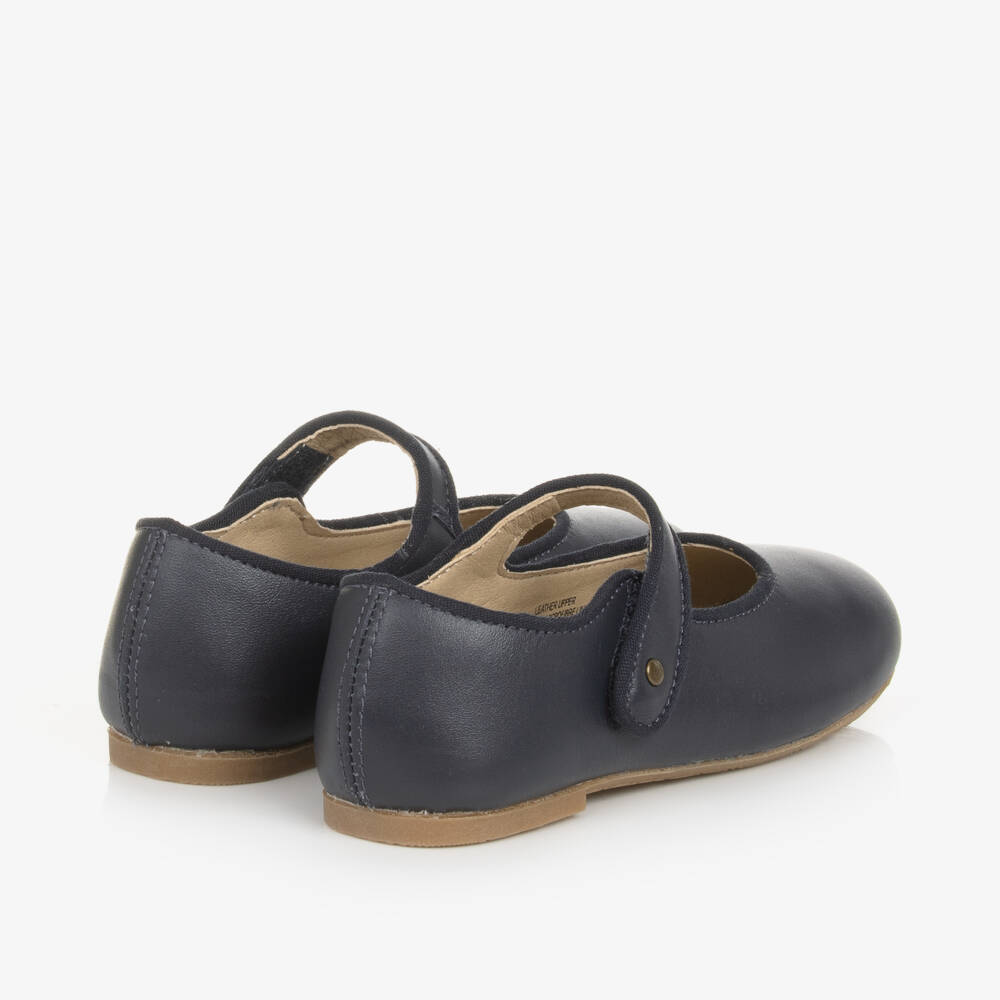 Old Soles-Girls Blue Leather Ballet Flats | Childrensalon Outlet