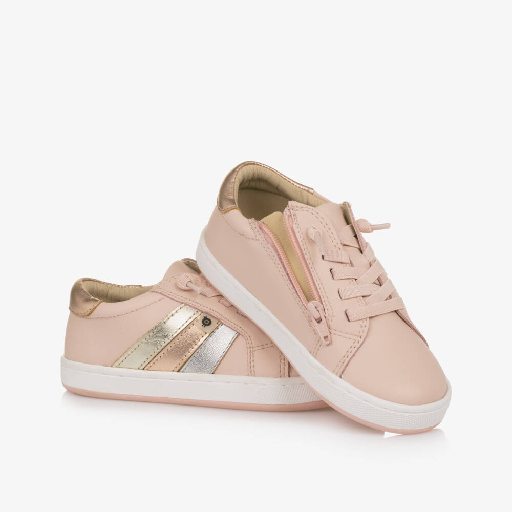 Old Soles-Girls Blush Leather Sneakers | Childrensalon Outlet