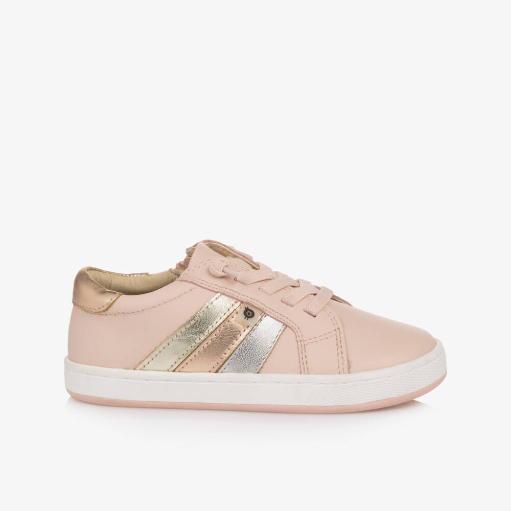 Old Soles-Girls Blush Leather Sneakers | Childrensalon Outlet