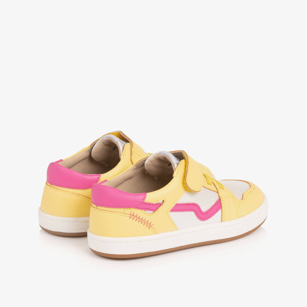 Old Soles-Girls Bright Yellow Leather Trainers | Childrensalon Outlet