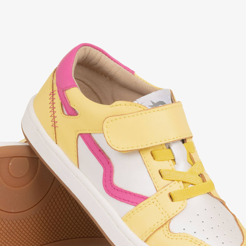 Old Soles-Girls Bright Yellow Leather Trainers | Childrensalon Outlet