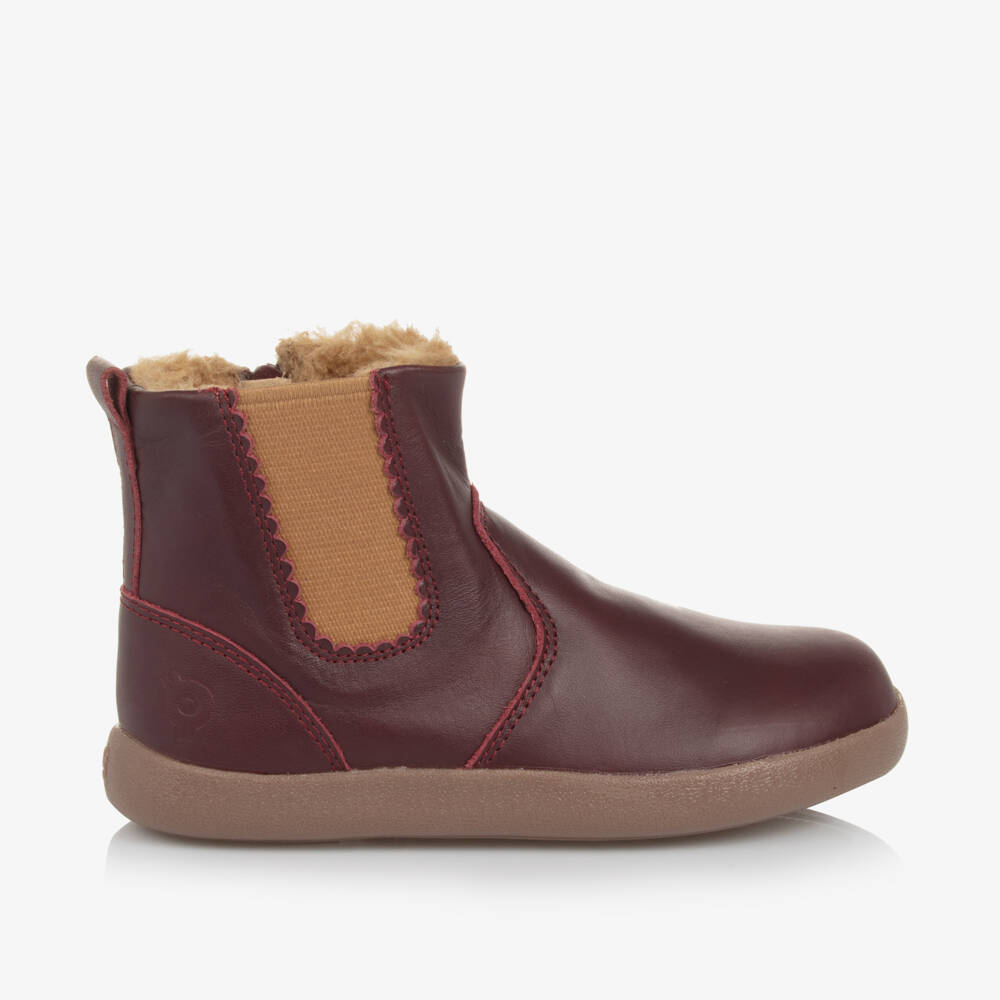 Old Soles-Girls Burgundy Leather Ankle Boots | Childrensalon Outlet