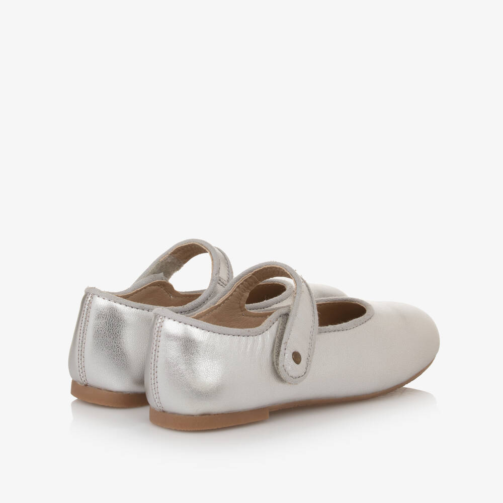 Old Soles-Girls Elegant Silver Strap Leather Shoes | Childrensalon Outlet