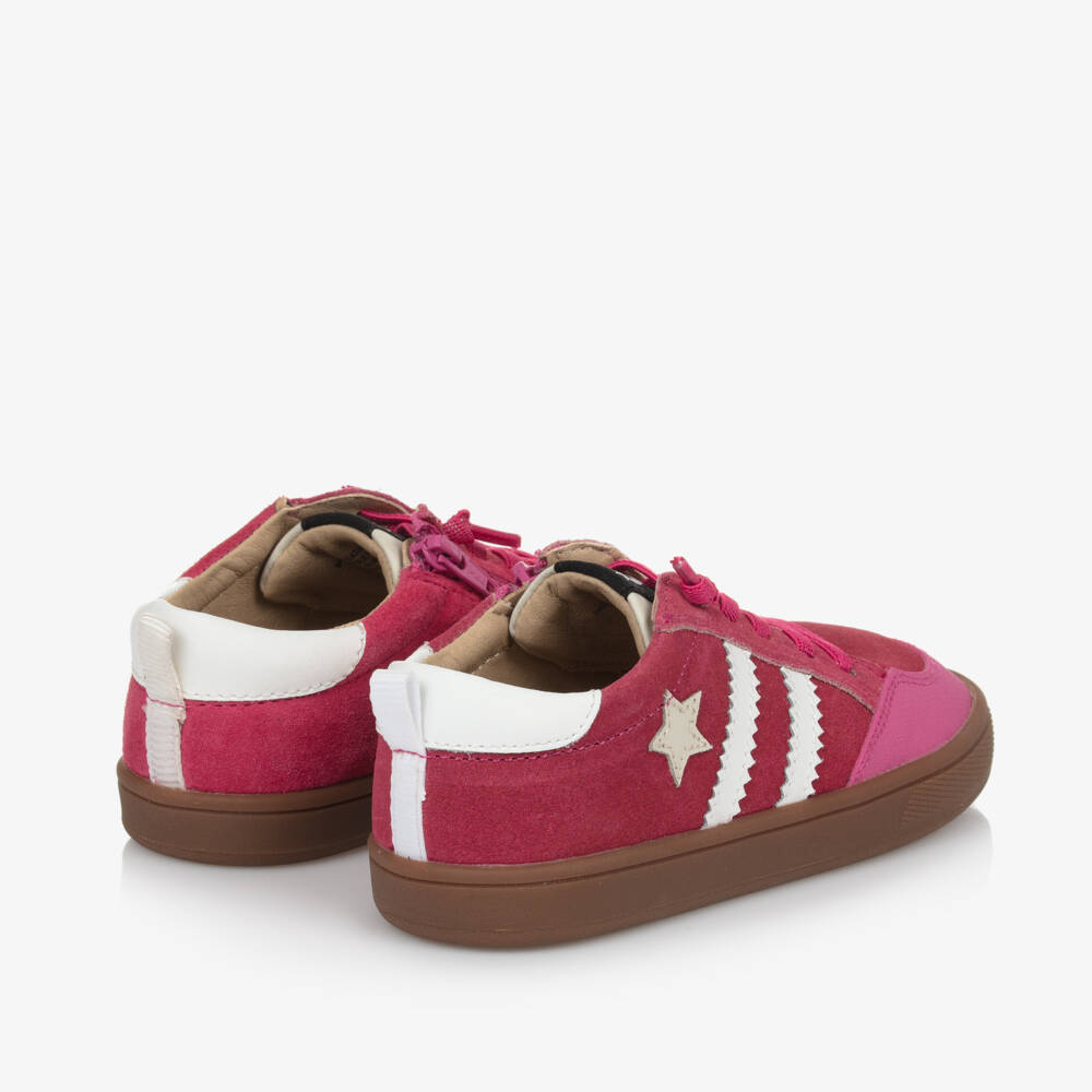 Old Soles-Girls Fuchsia Suede Leather Trainers | Childrensalon Outlet