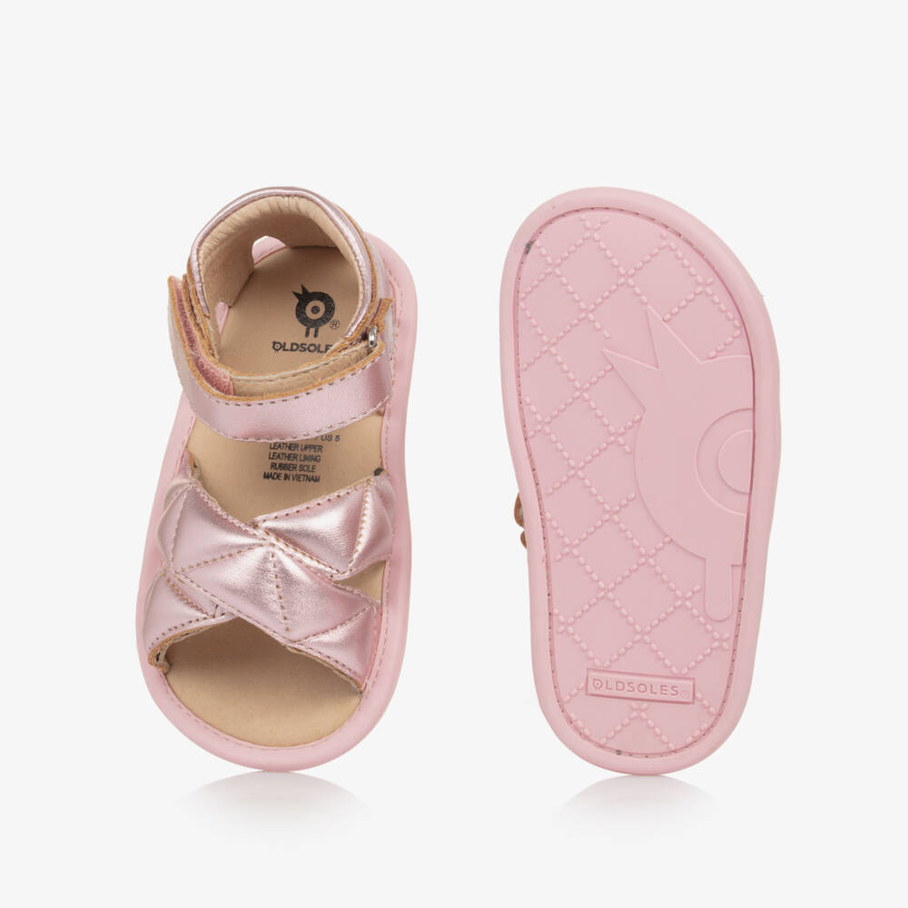 Old Soles-Блестящие розовые сандалии для малышей девочек | Childrensalon Outlet