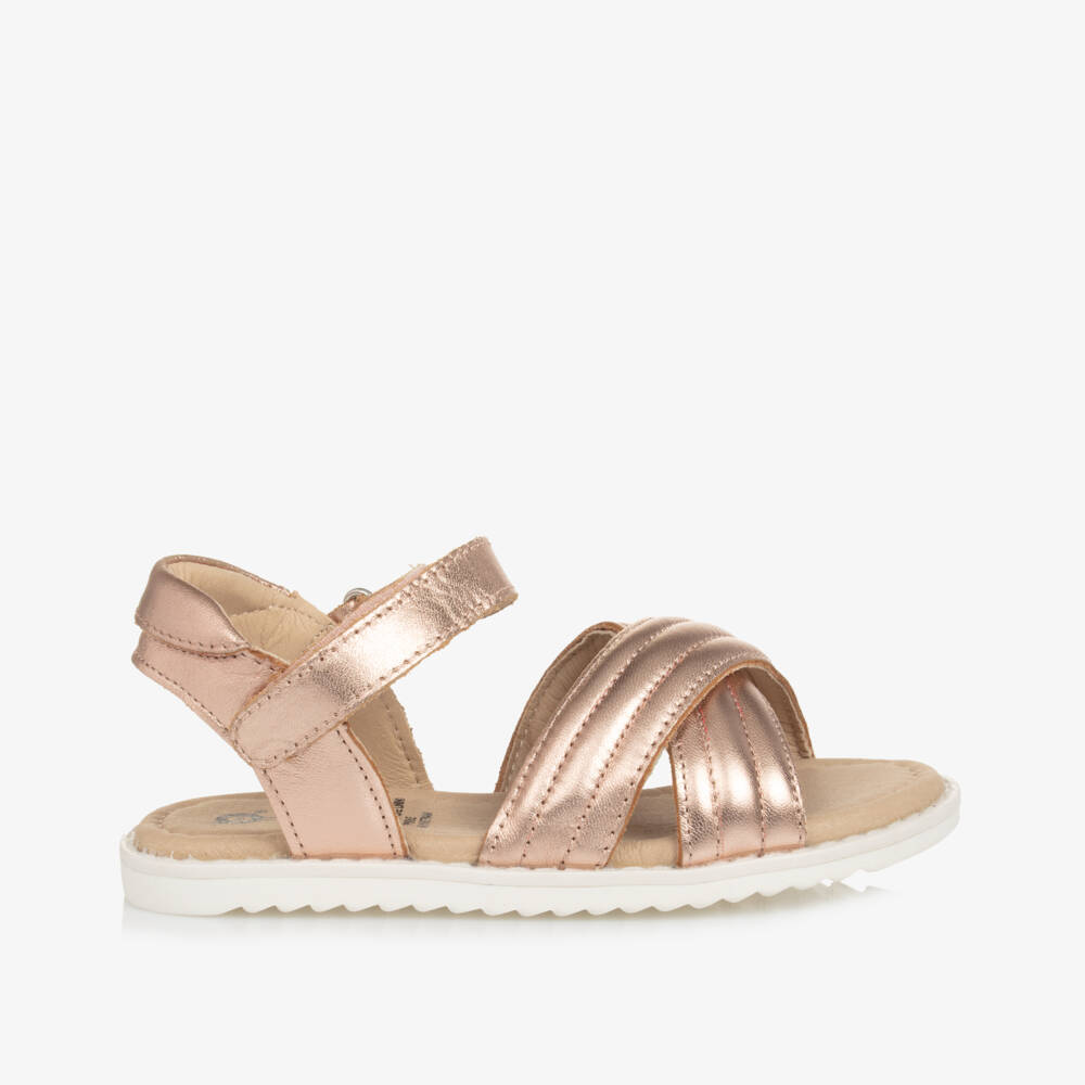 Old Soles-Girls Glittering Velcro Leather Sandals | Childrensalon Outlet