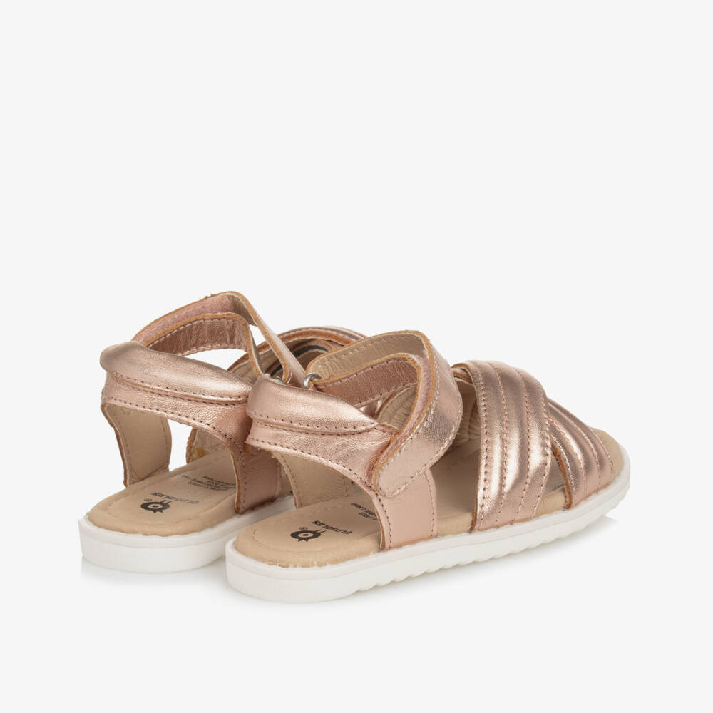Old Soles-Girls Glittering Velcro Leather Sandals | Childrensalon Outlet