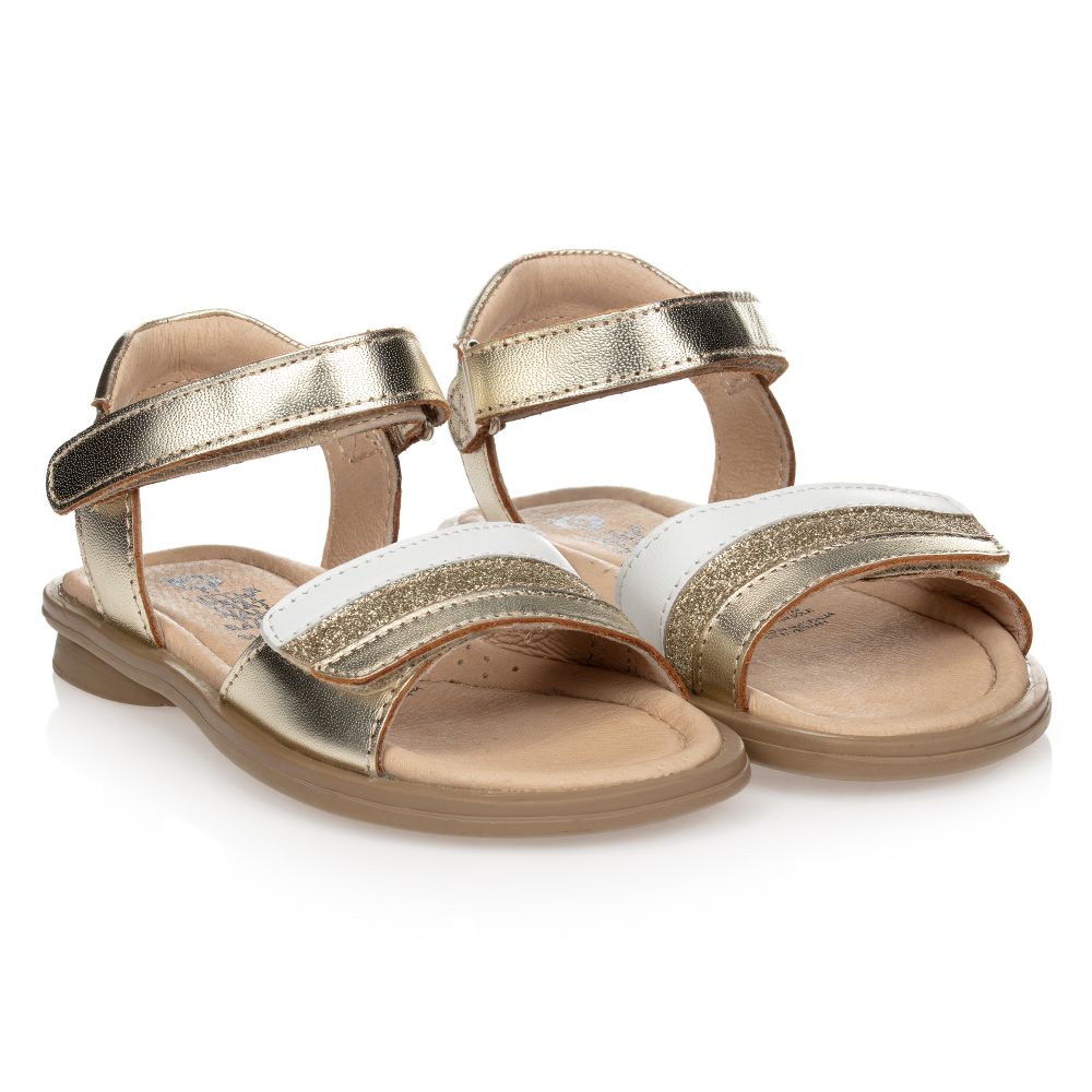 Old Soles - Girls Gold Leather Sandals | Childrensalon