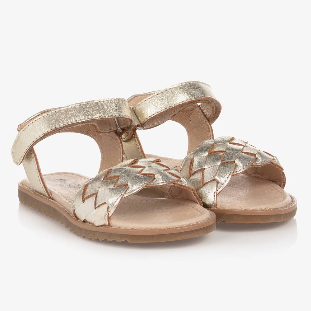 Old Soles - Girls Gold Leather Sandals | Childrensalon