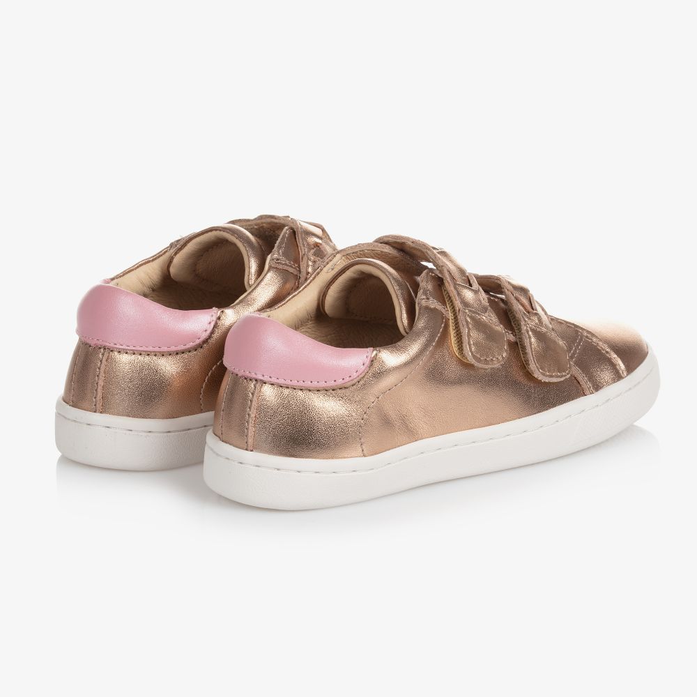 Girls gold trainers clearance