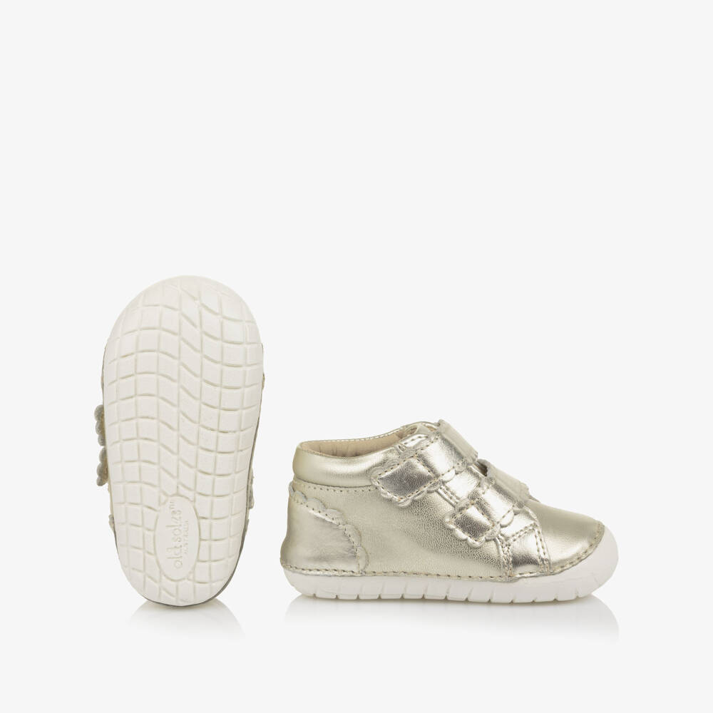 Old Soles-Girls Gold Toddler Walking Shoes | Childrensalon Outlet