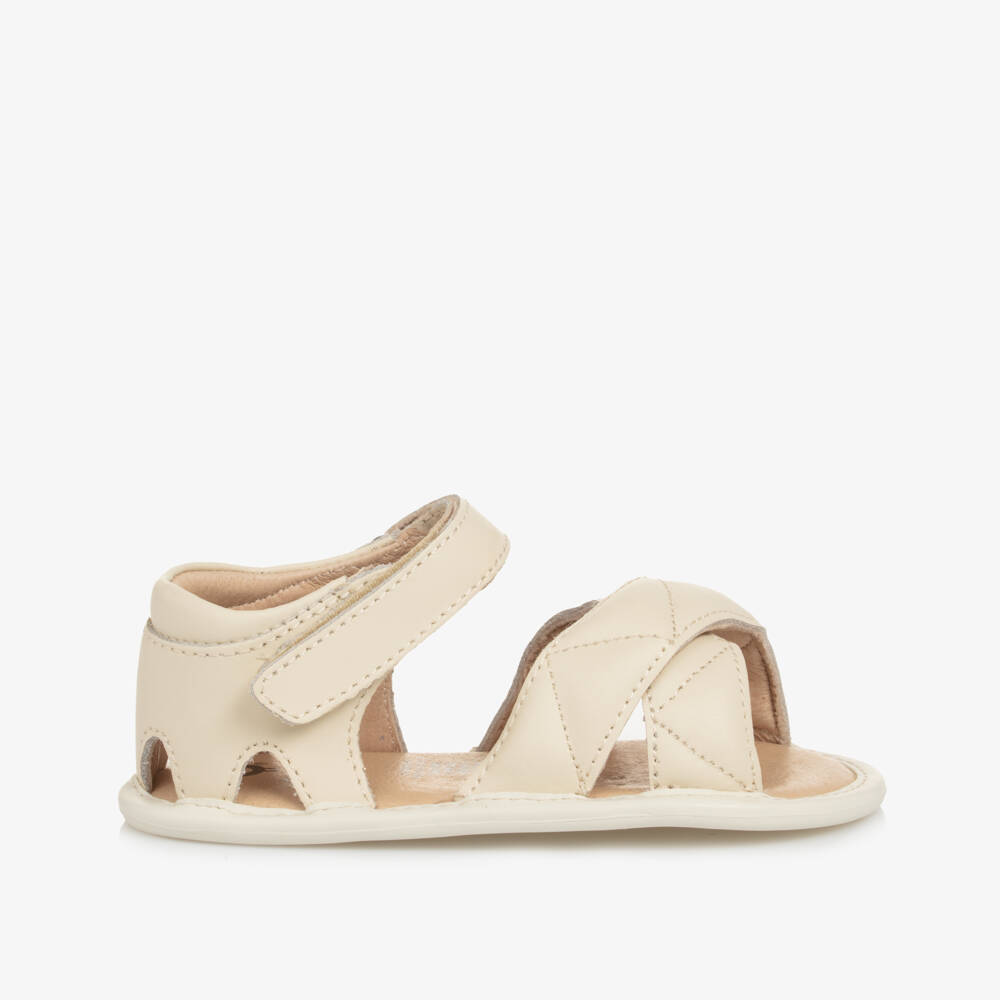 Old Soles-Girls Ivory Leather First Steps | Childrensalon Outlet
