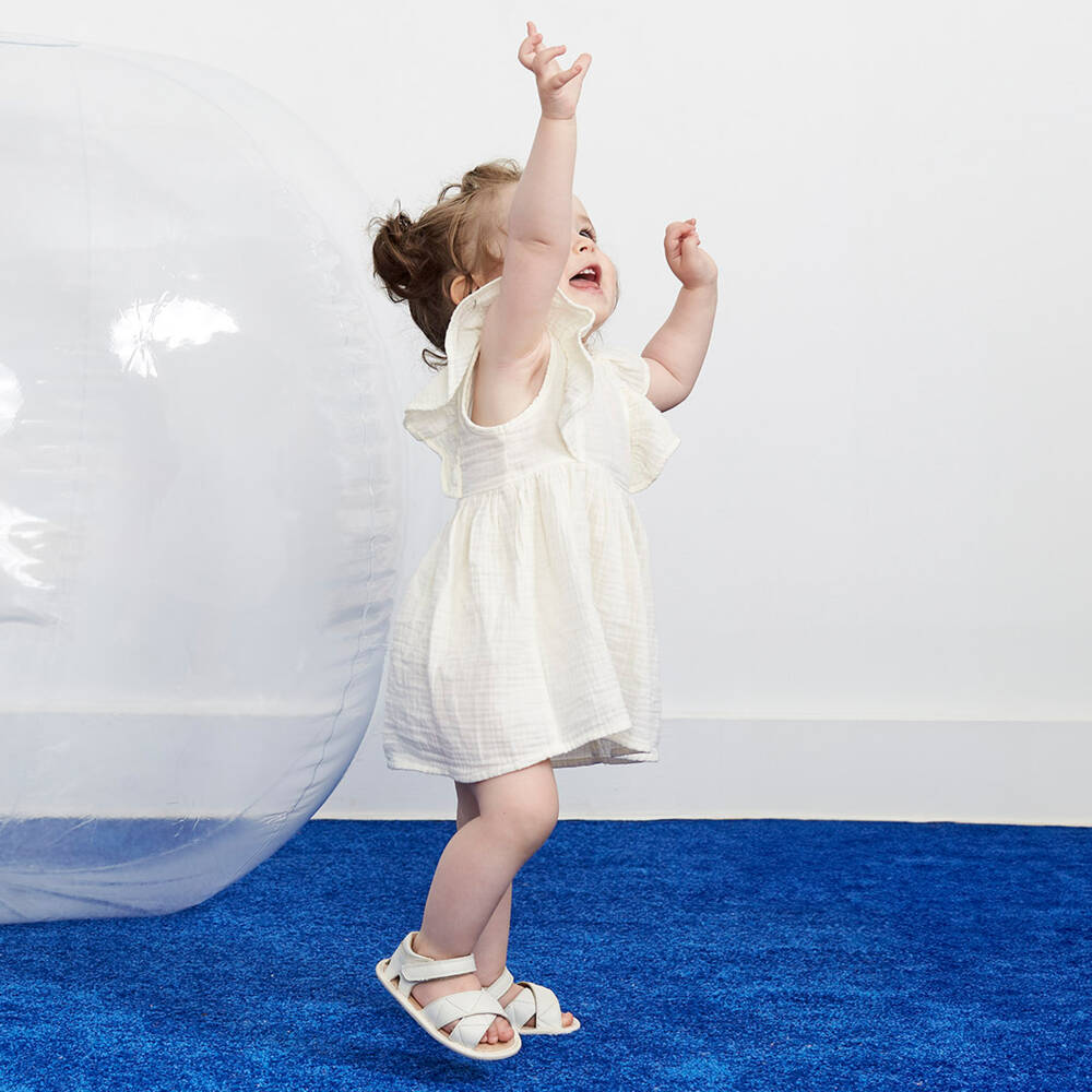 Old Soles-Girls Ivory Leather First Steps | Childrensalon Outlet