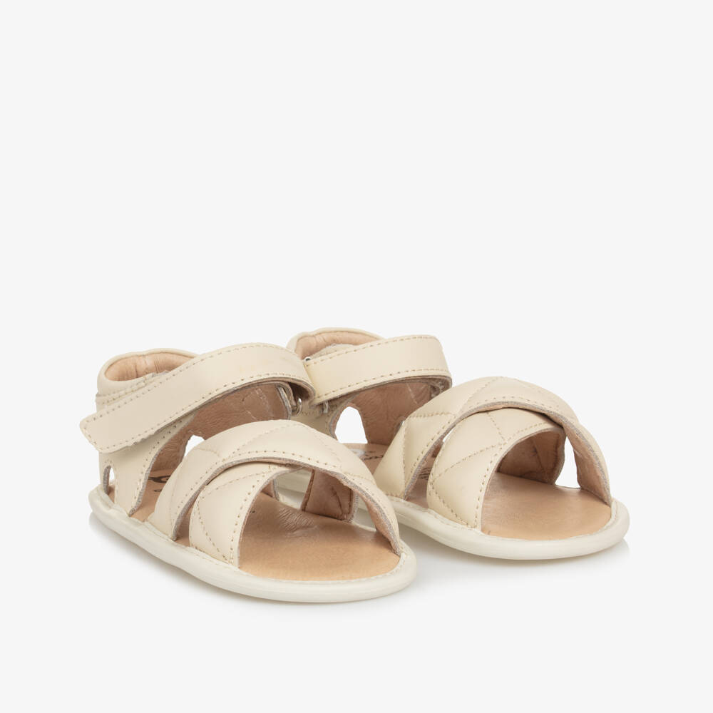 Old Soles-Girls Ivory Leather First Steps | Childrensalon Outlet