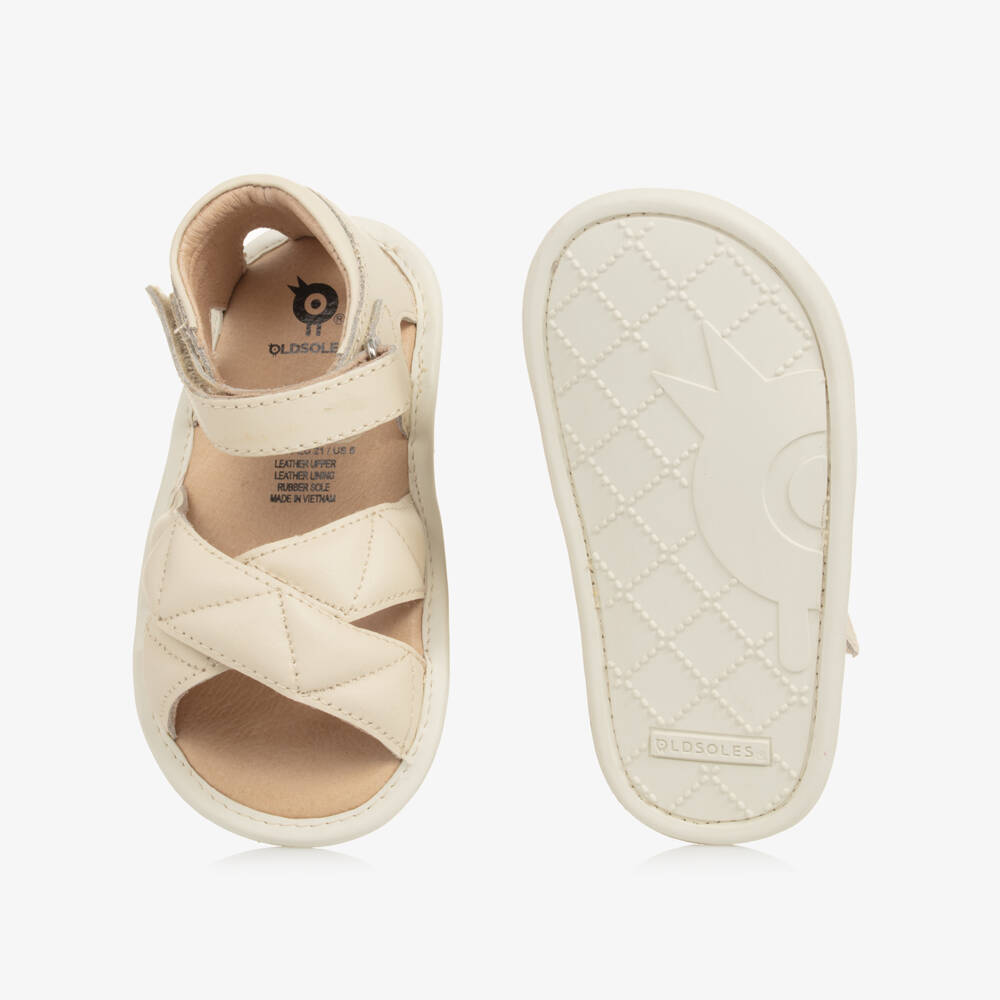 Old Soles-Girls Ivory Leather First Steps | Childrensalon Outlet