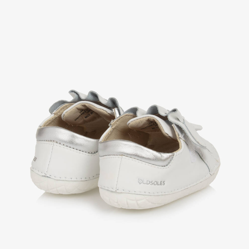 Old Soles-Girls Ivory Leather Pre-Walker Shoes | Childrensalon Outlet