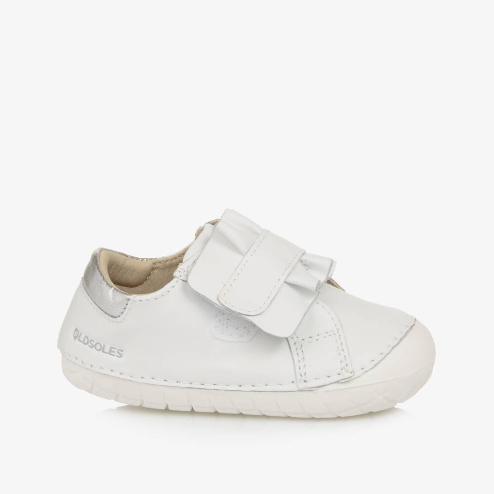 Old Soles-Girls Ivory Leather Pre-Walker Shoes | Childrensalon Outlet