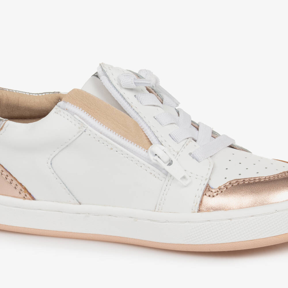 Old Soles-Кремовые кроссовки с кружевом и розовым золотом для девочек | Childrensalon Outlet