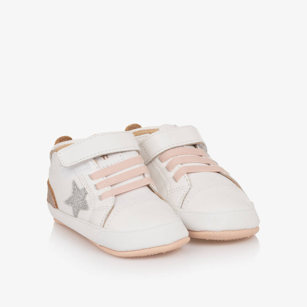 Old Soles-Girls Ivory & Rose Gold Walkers | Childrensalon Outlet