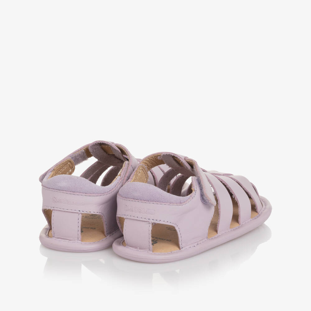 Old Soles-Girls Lavender Leather Strap Sandals | Childrensalon Outlet
