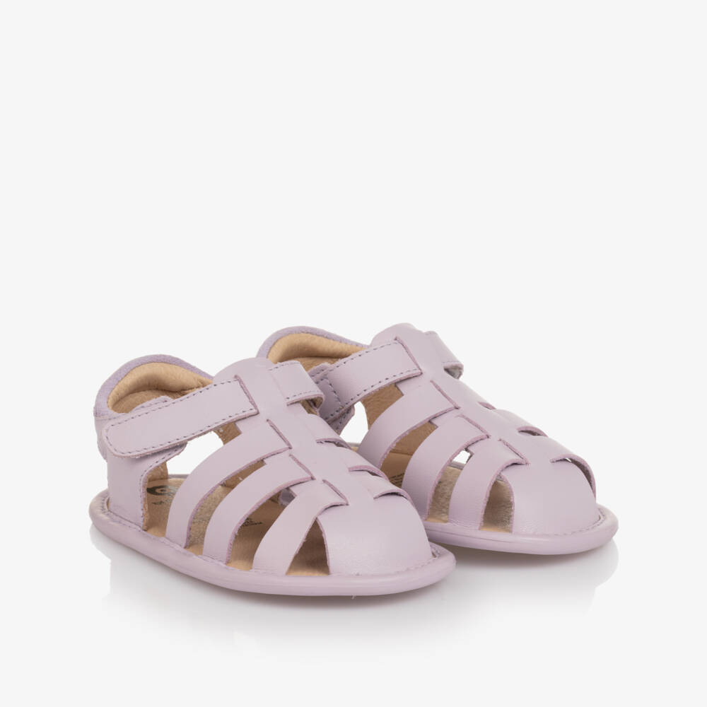 Old Soles-Girls Lavender Leather Strap Sandals | Childrensalon Outlet